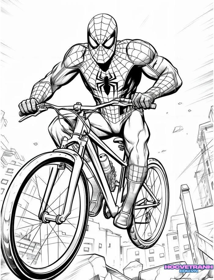 tranh tô màu spider man 32