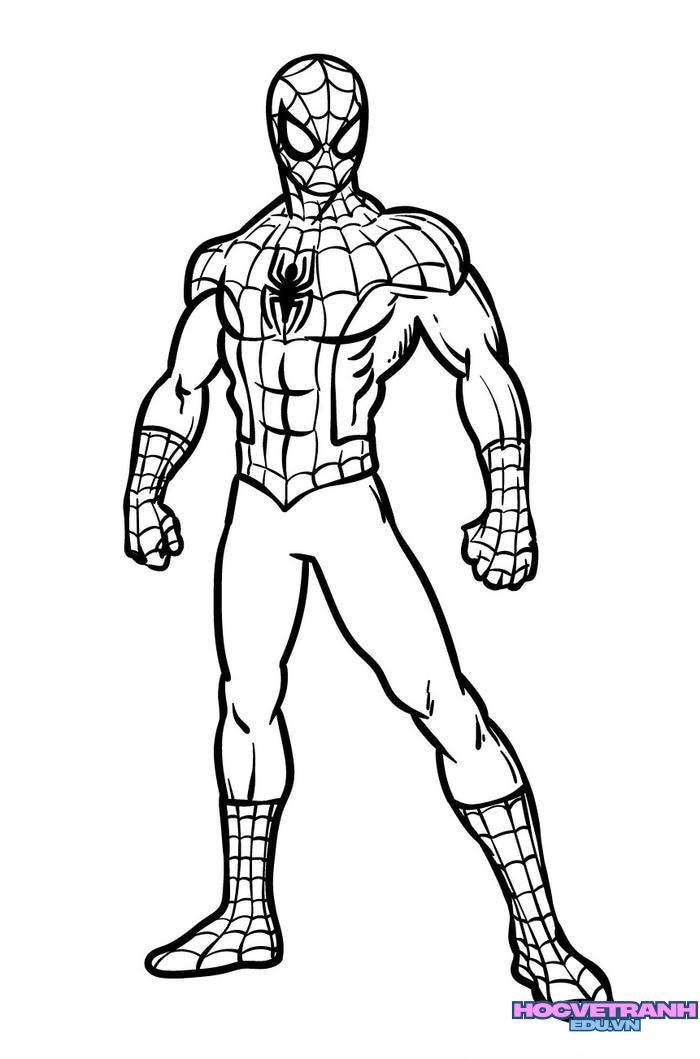 tranh tô màu spider man 35