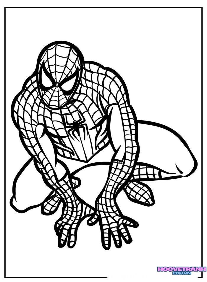 tranh tô màu spider man 8