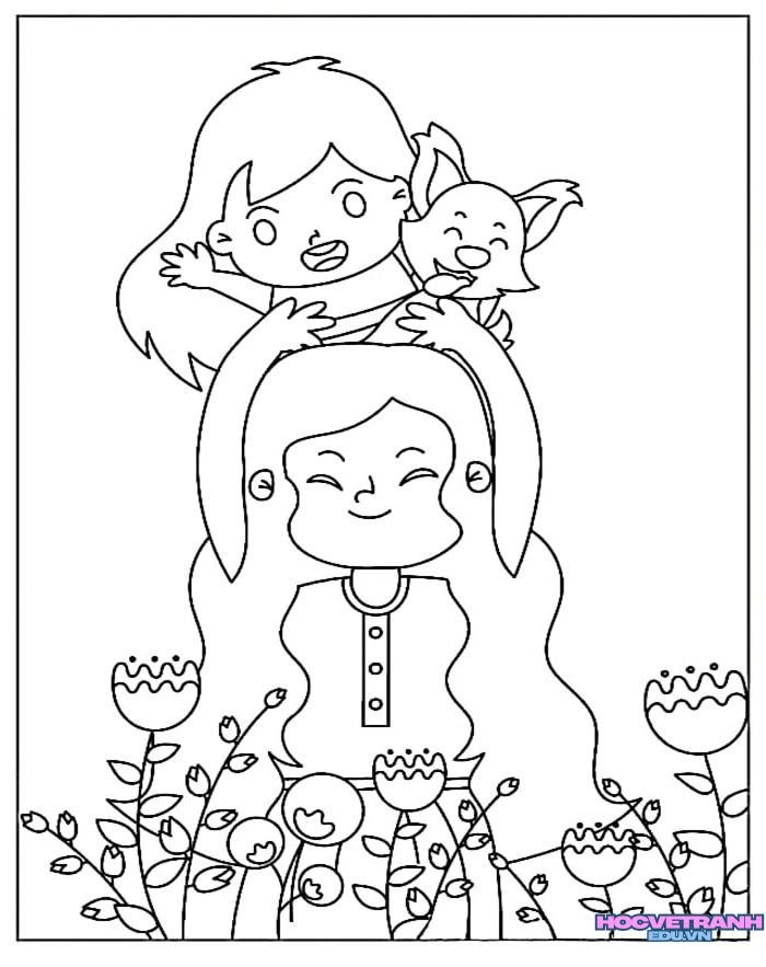 tranh tô màu tặng mẹ 13