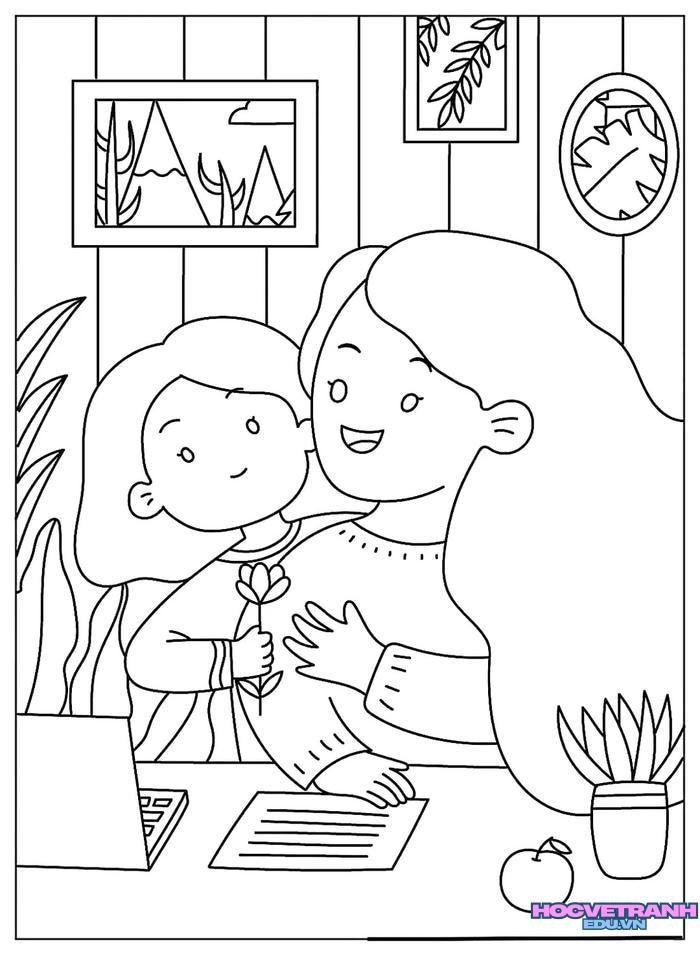 tranh tô màu tặng mẹ 15