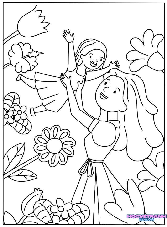 tranh tô màu tặng mẹ 16