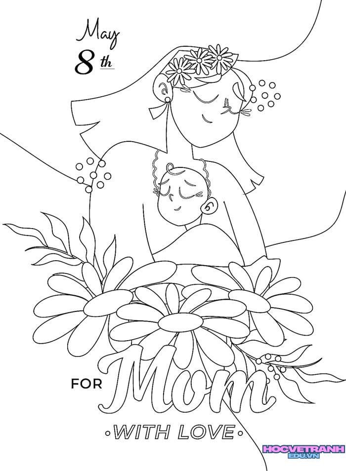 tranh tô màu tặng mẹ 25