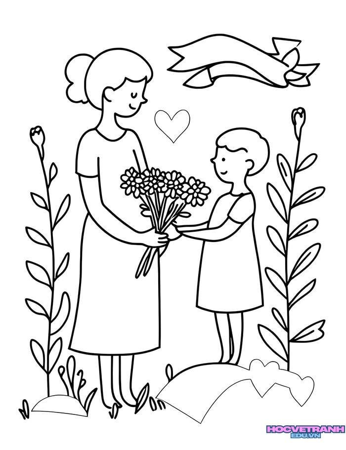 tranh tô màu tặng mẹ 4