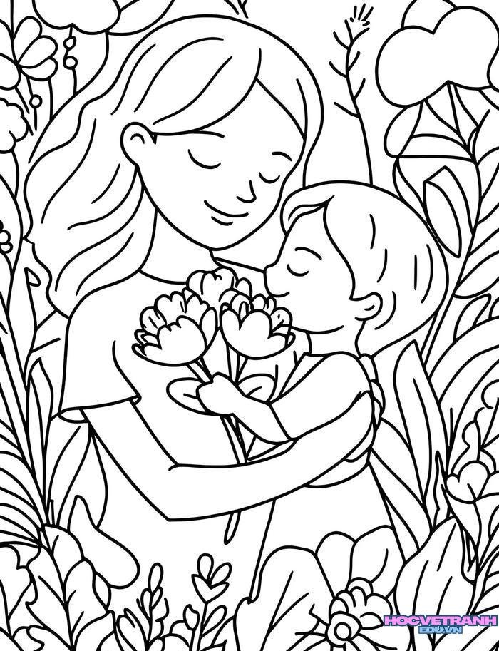 tranh tô màu tặng mẹ 5
