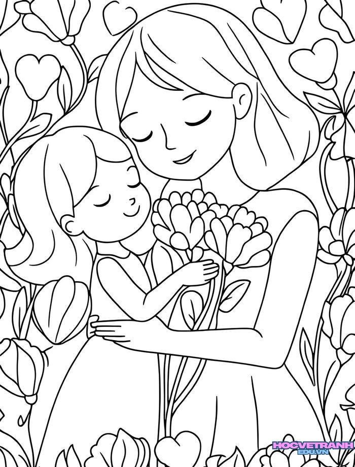 tranh tô màu tặng mẹ 7