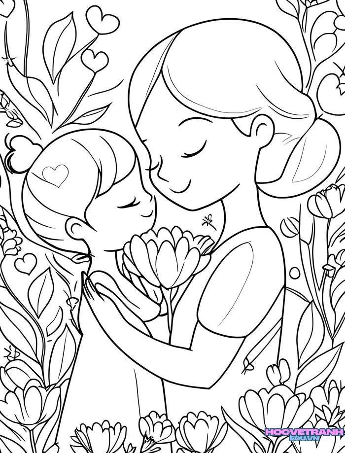 tranh tô màu tặng mẹ 8