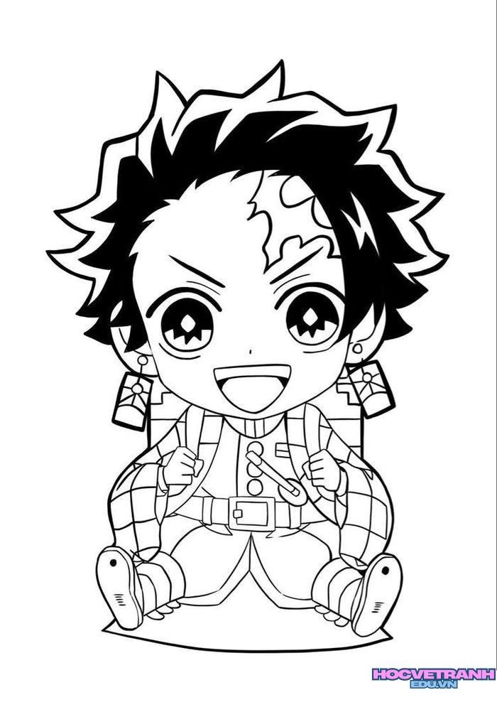 tranh tô màu tanjiro 20