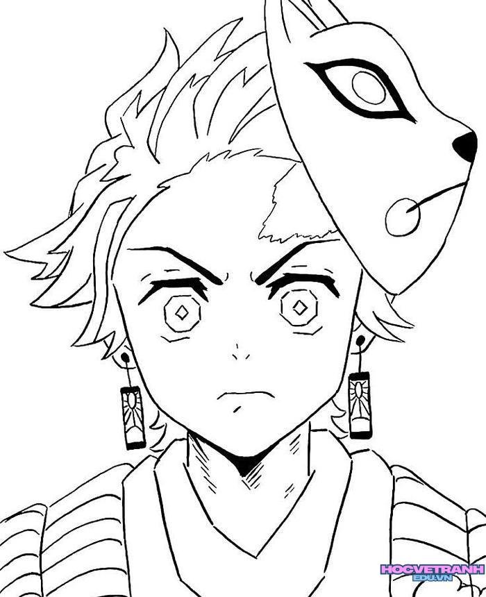 tranh tô màu tanjiro 29