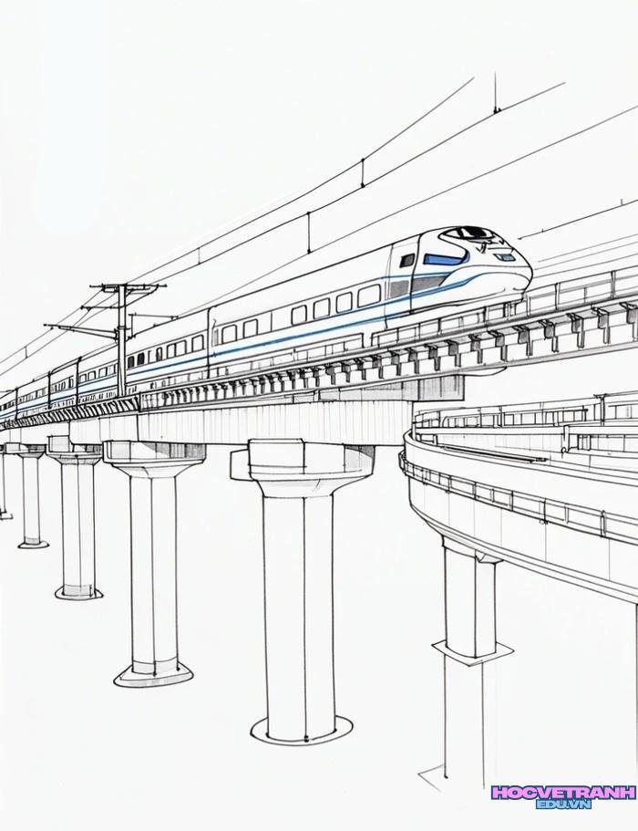 tranh tô màu tàu hỏa 10