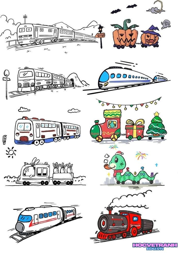tranh tô màu tàu hỏa 13