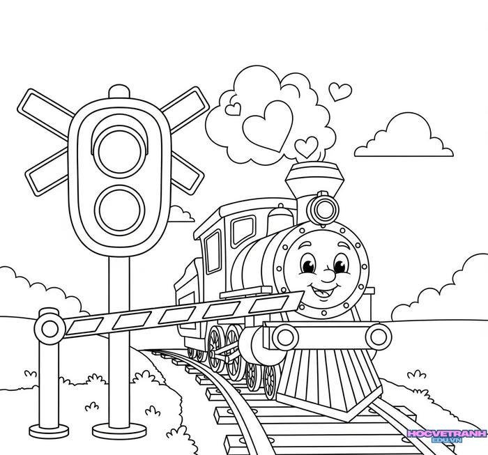 tranh tô màu tàu hỏa 16