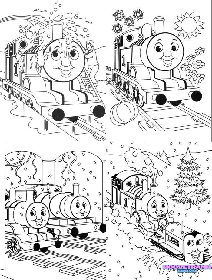 tranh tô màu tàu hỏa 17