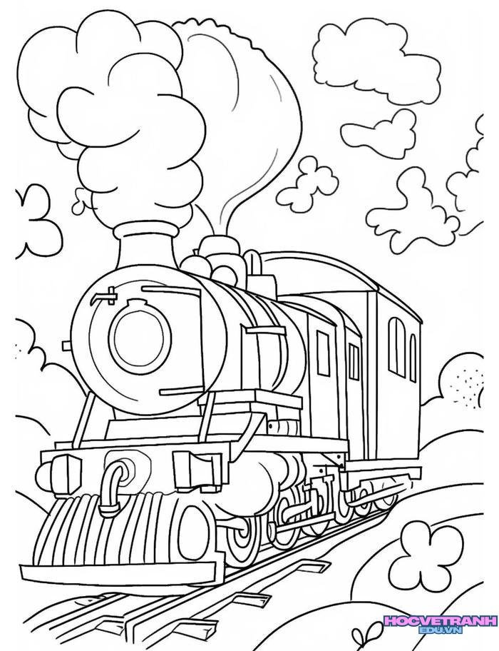 tranh tô màu tàu hỏa 21