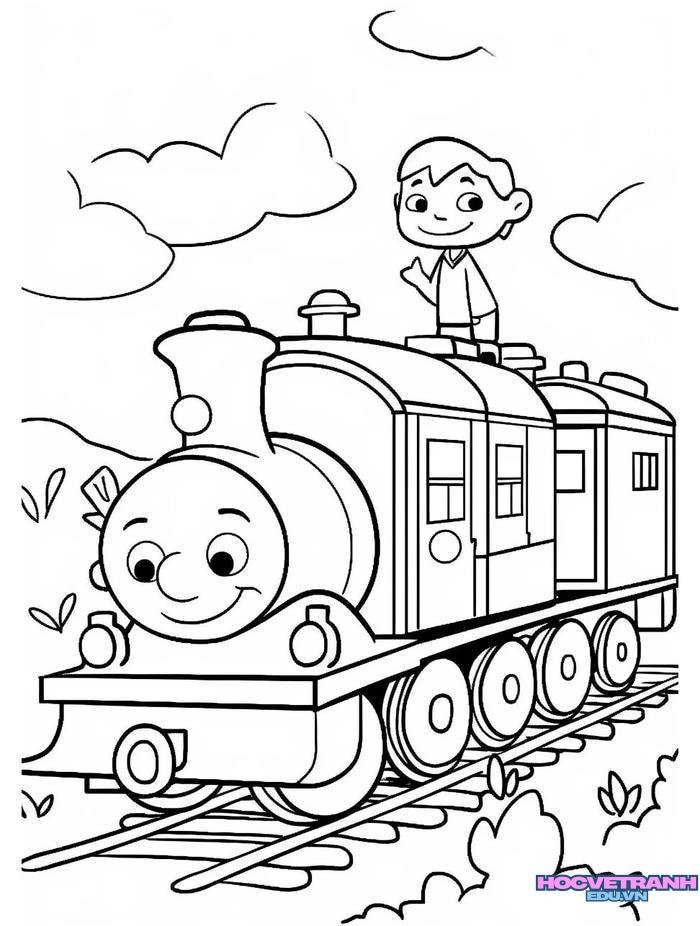 tranh tô màu tàu hỏa 22