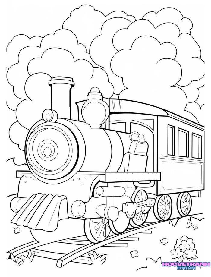 tranh tô màu tàu hỏa 23