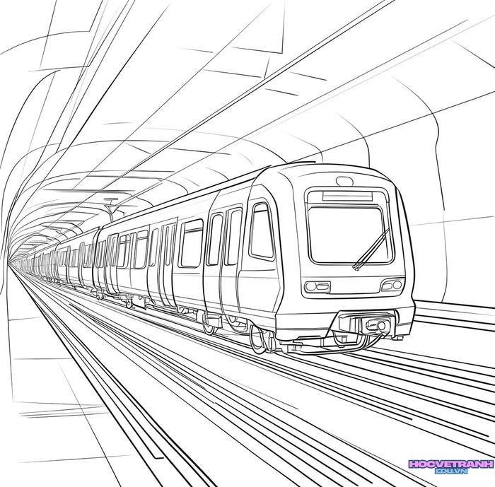 tranh tô màu tàu hỏa 3