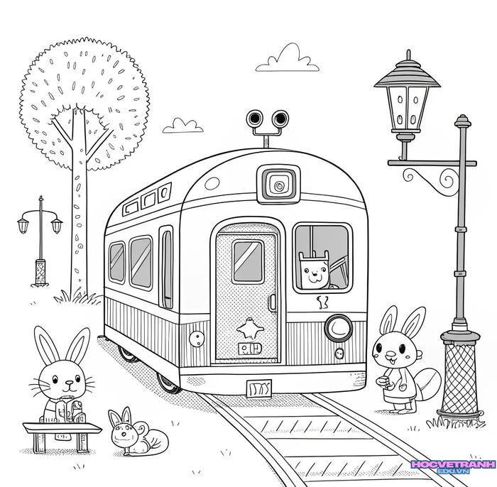 tranh tô màu tàu hỏa 30