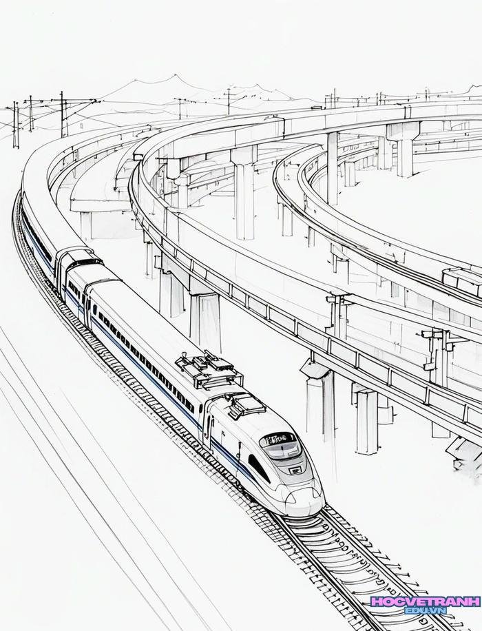 tranh tô màu tàu hỏa 37