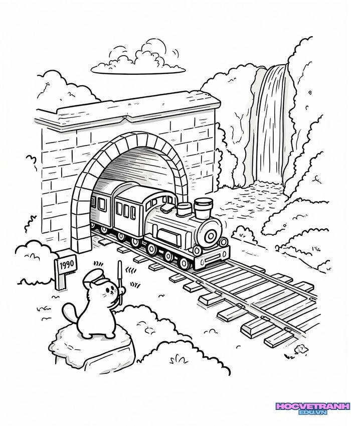 tranh tô màu tàu hỏa 38