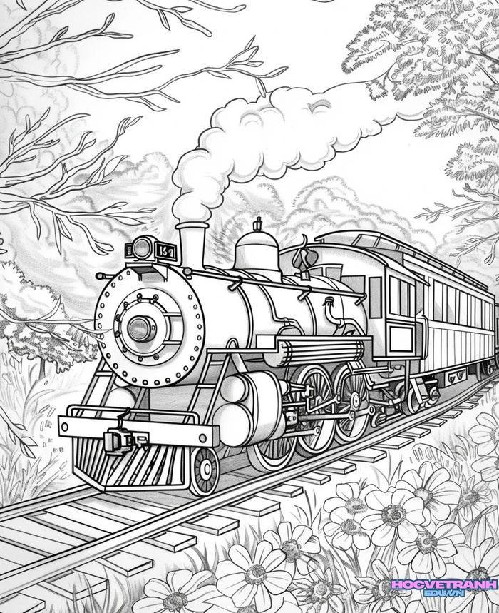 tranh tô màu tàu hỏa 41