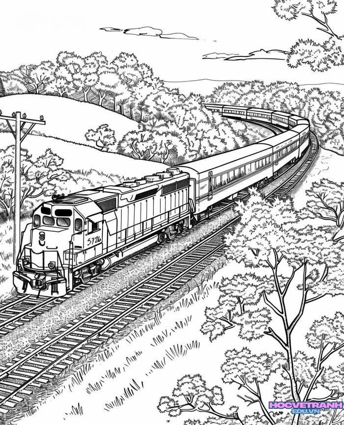 tranh tô màu tàu hỏa 42
