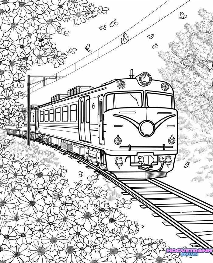 tranh tô màu tàu hỏa 43
