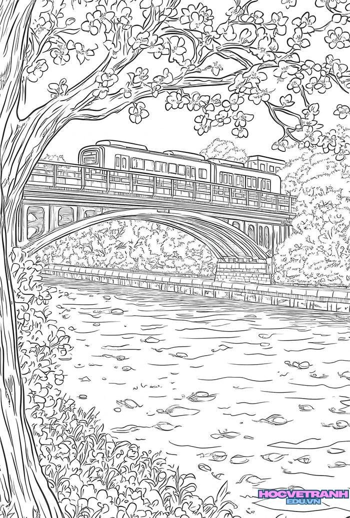 tranh tô màu tàu hỏa 5