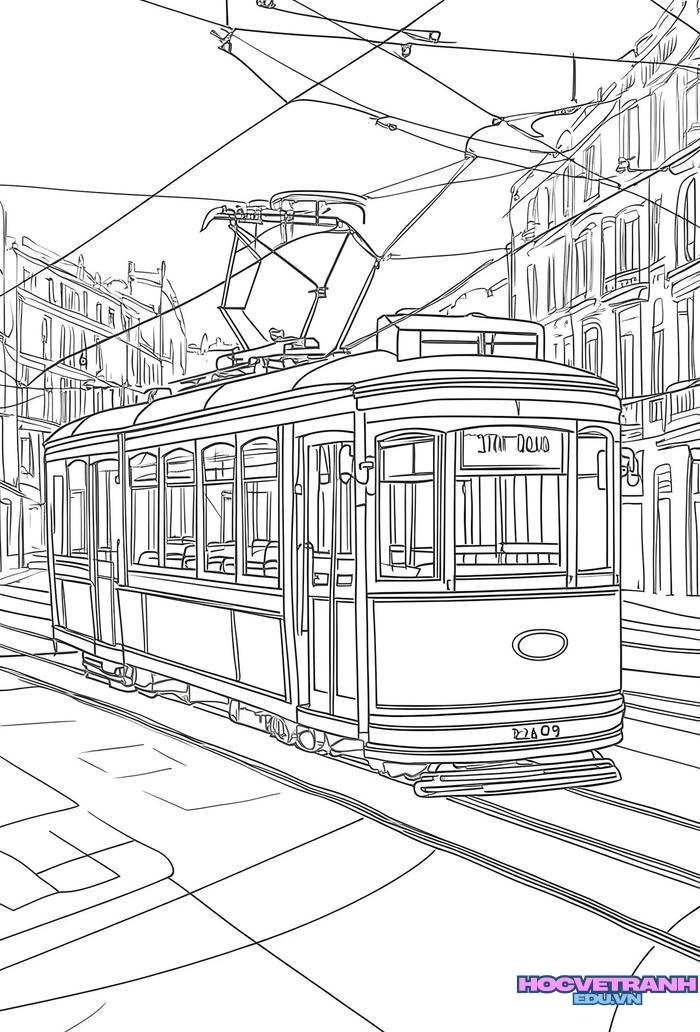 tranh tô màu tàu hỏa 6