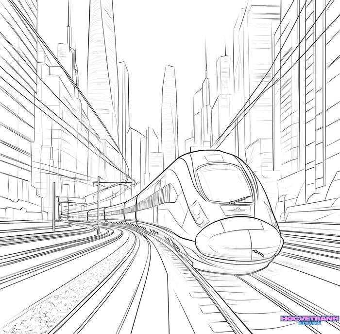tranh tô màu tàu hỏa 8