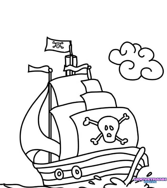 tranh tô màu tàu thủy 11