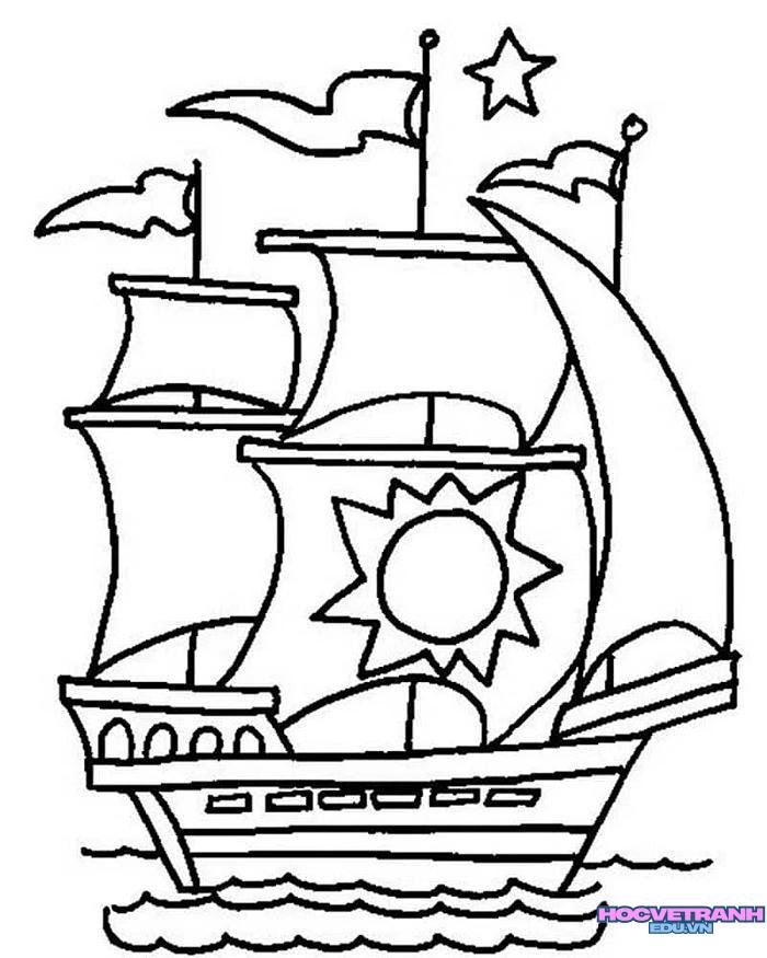 tranh tô màu tàu thủy 13