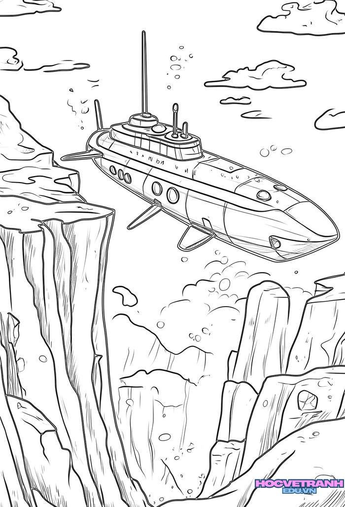 tranh tô màu tàu thủy 3