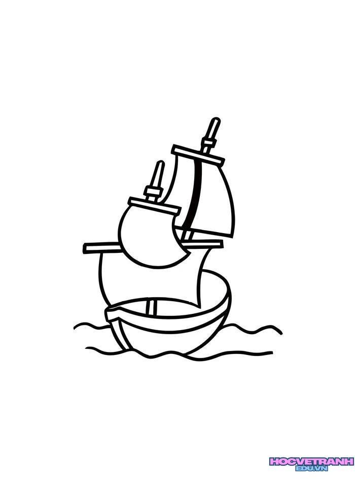 tranh tô màu tàu thủy 33