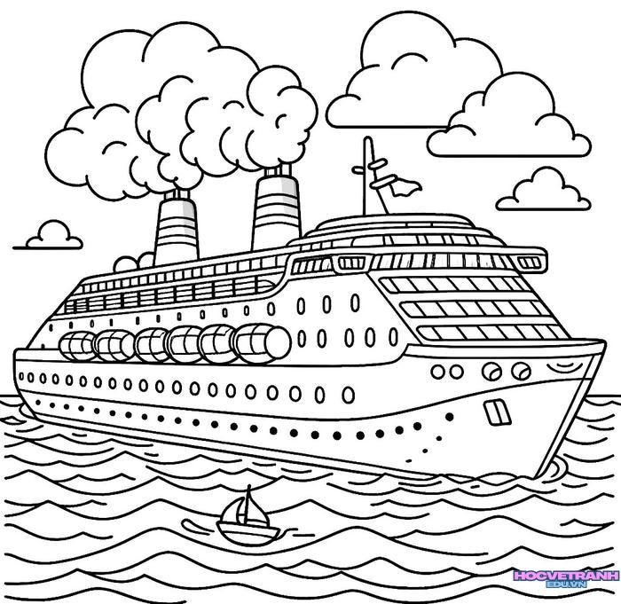 tranh tô màu tàu thủy 5