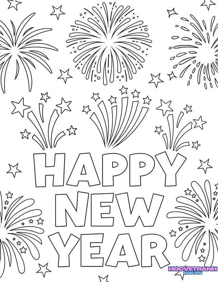 tranh tô màu tết 14