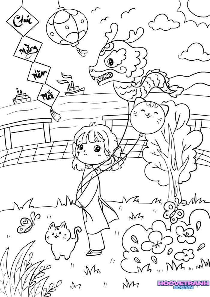 tranh tô màu tết 20