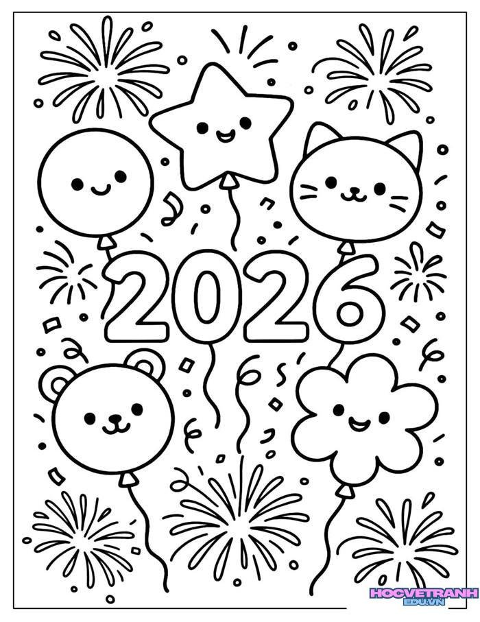 tranh tô màu tết 21