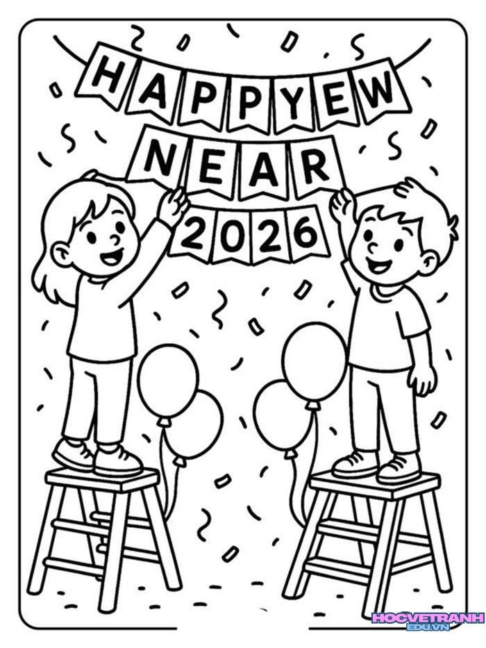 tranh tô màu tết 3