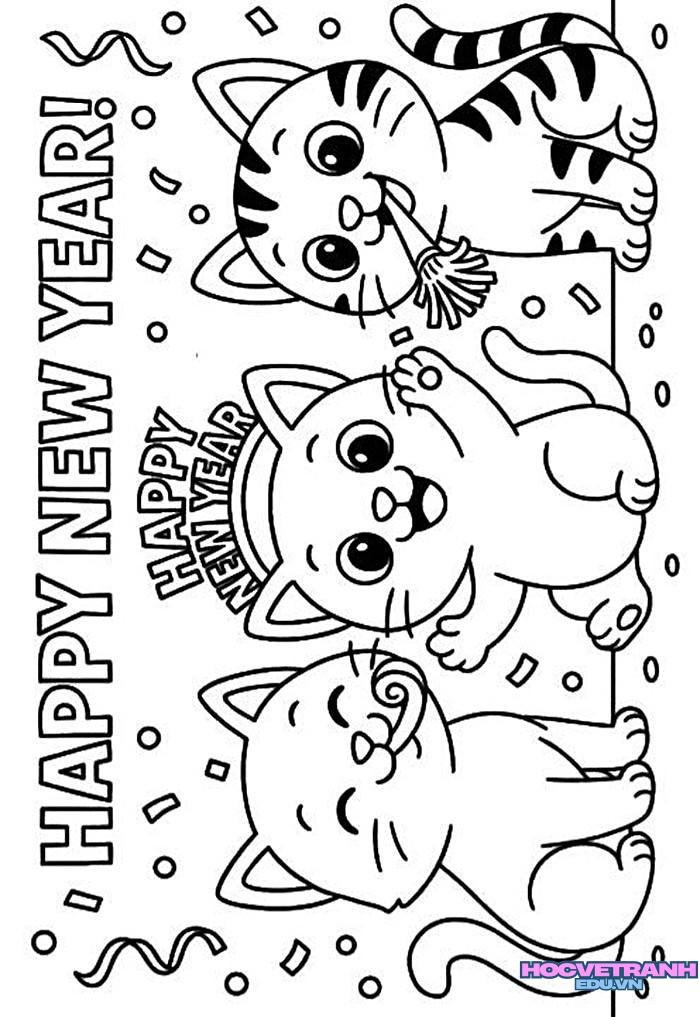 tranh tô màu tết 30