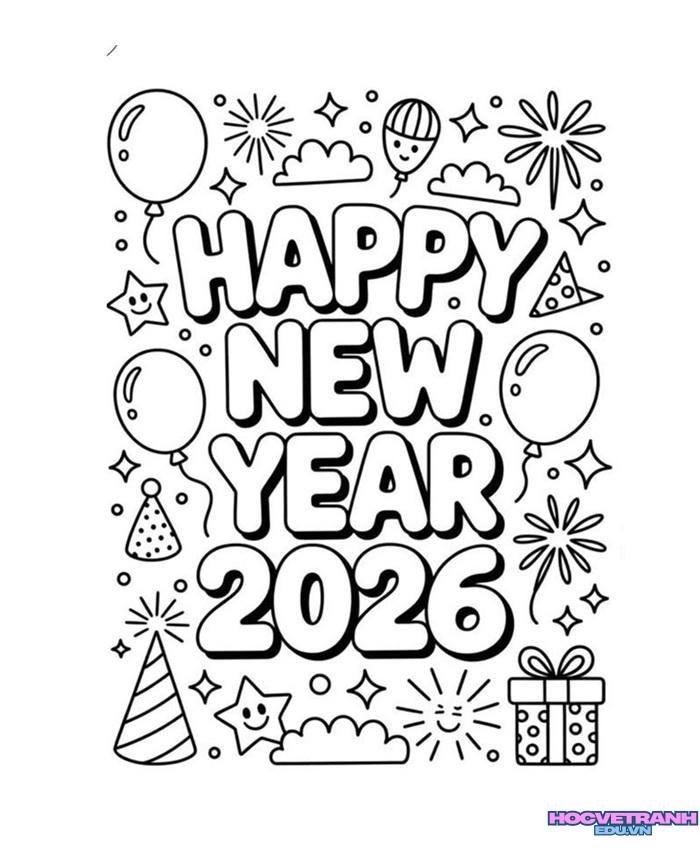 tranh tô màu tết 31