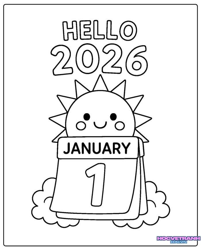 tranh tô màu tết 34