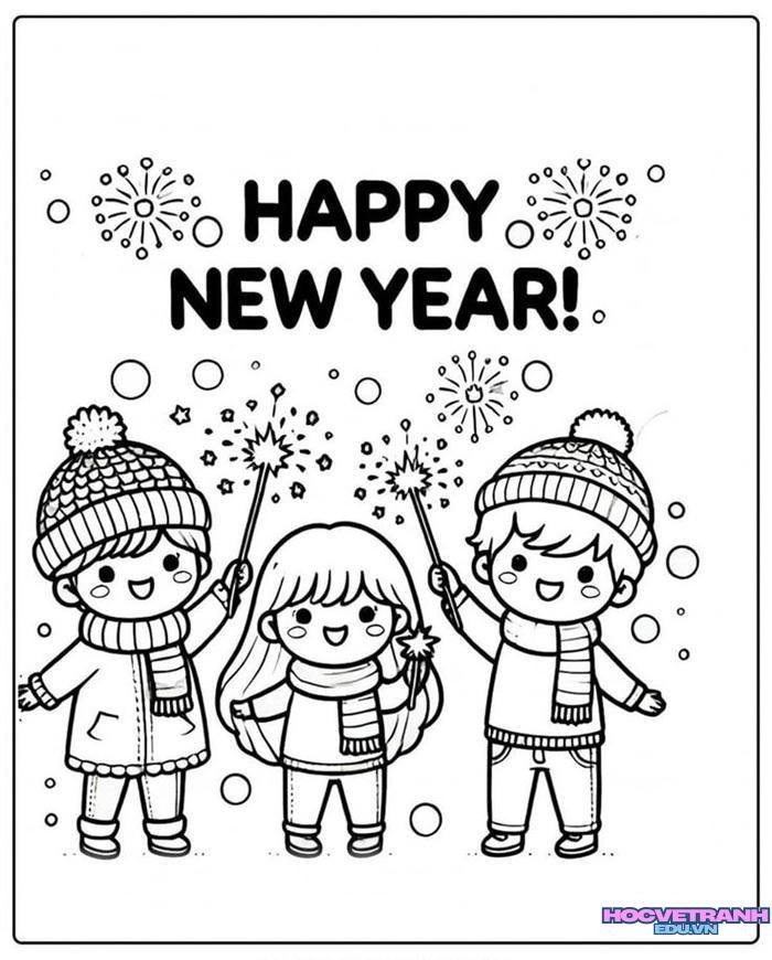 tranh tô màu tết 5