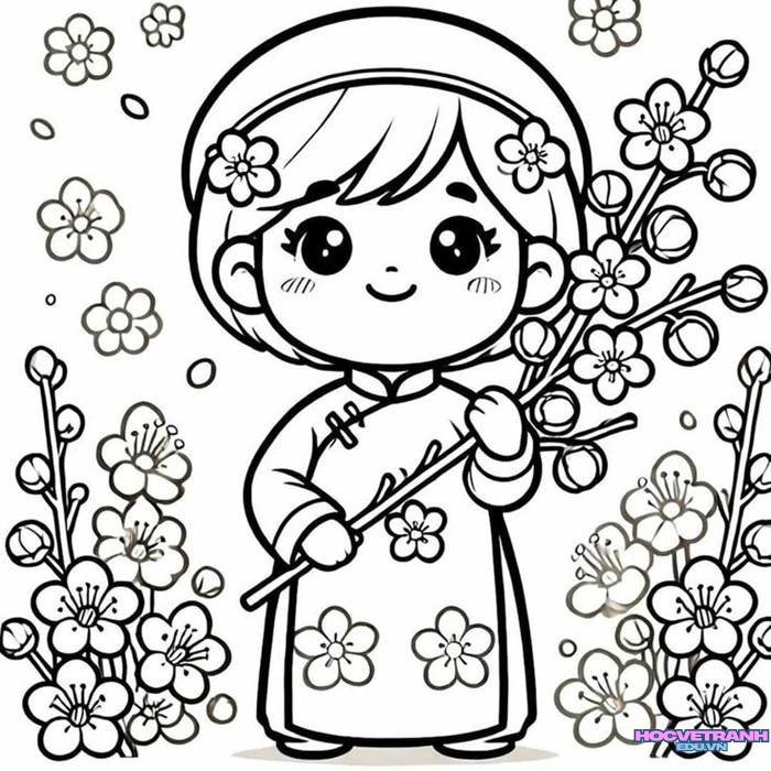 tranh tô màu tết 9