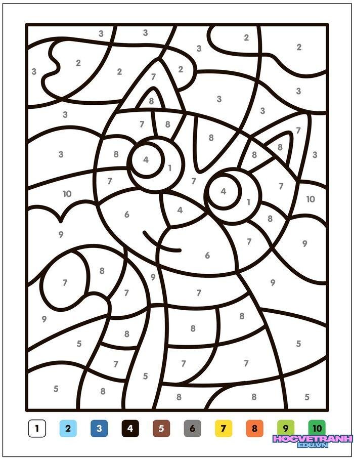 tranh tô màu theo số 3k