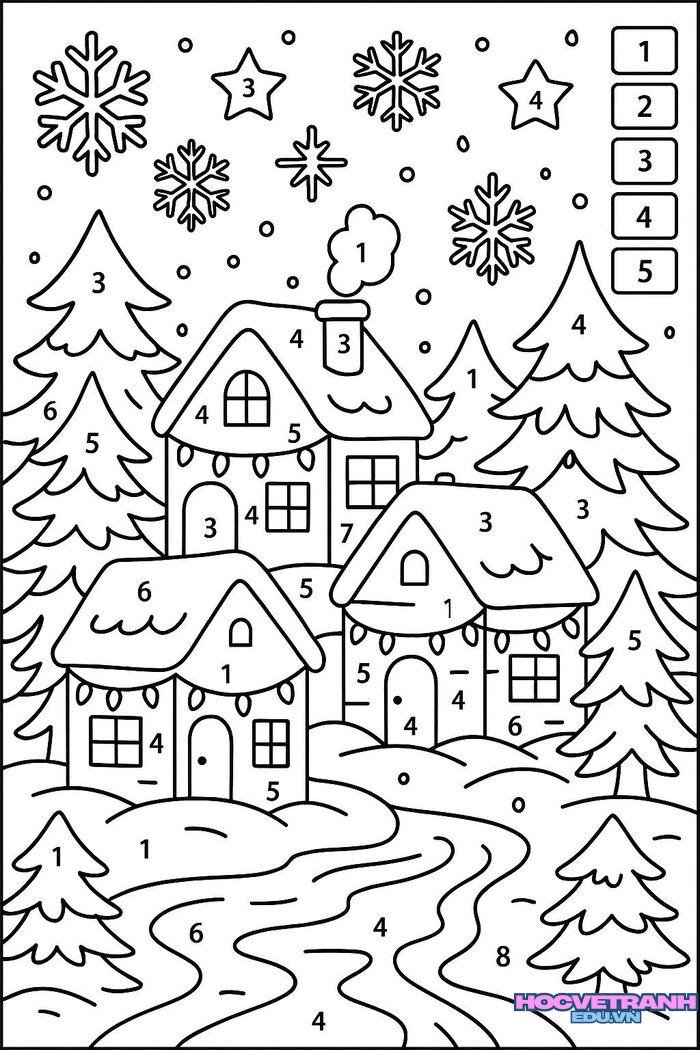 tranh tô màu theo số 4k