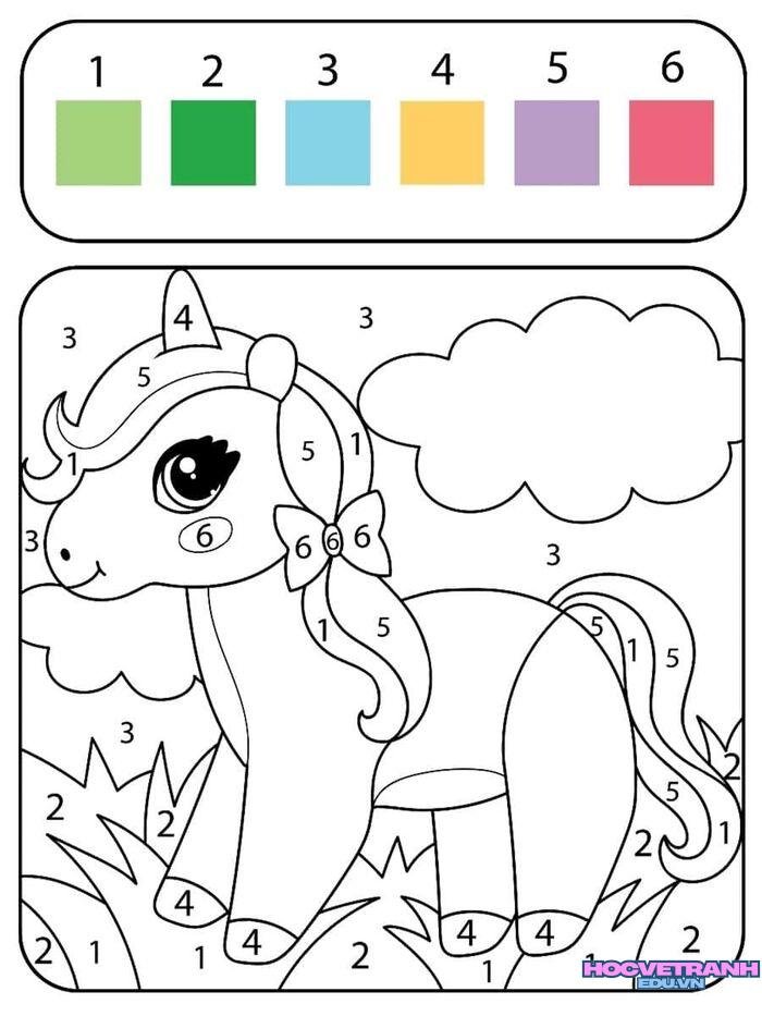 tranh tô màu theo số đẹp 4k