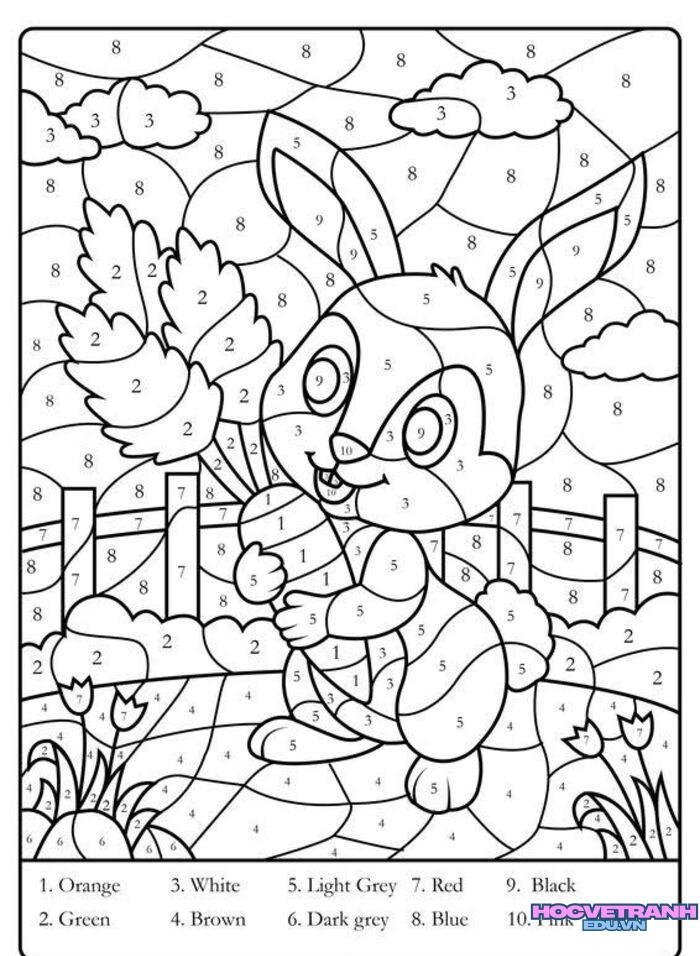 tranh tô màu theo số đẹp full hd