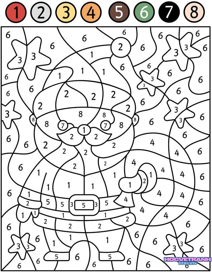tranh tô màu theo số đẹp hd full