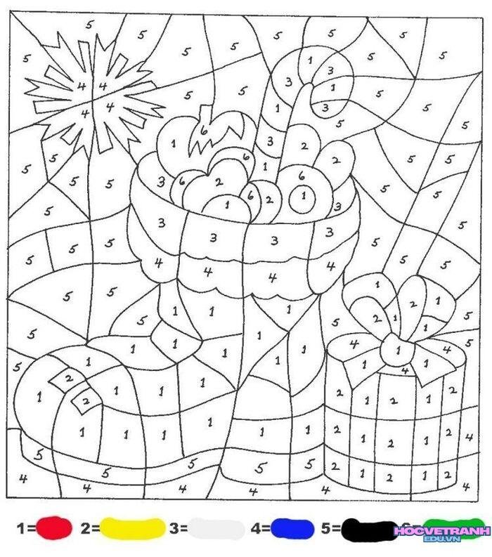 tranh tô màu theo số đẹp